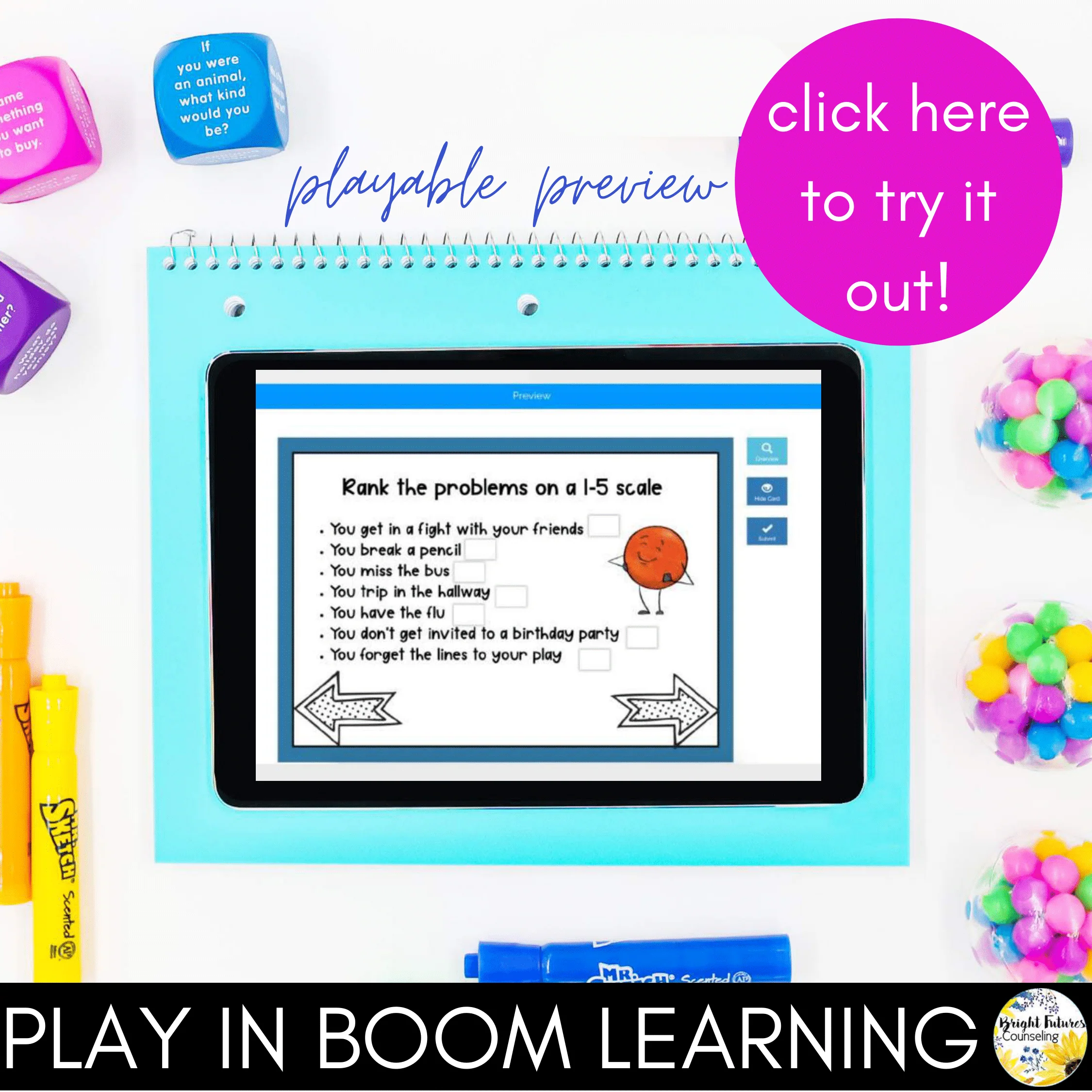 Size of the Problem Digital Activity - Boom Cards & Editable Google Slides Game - Image 2