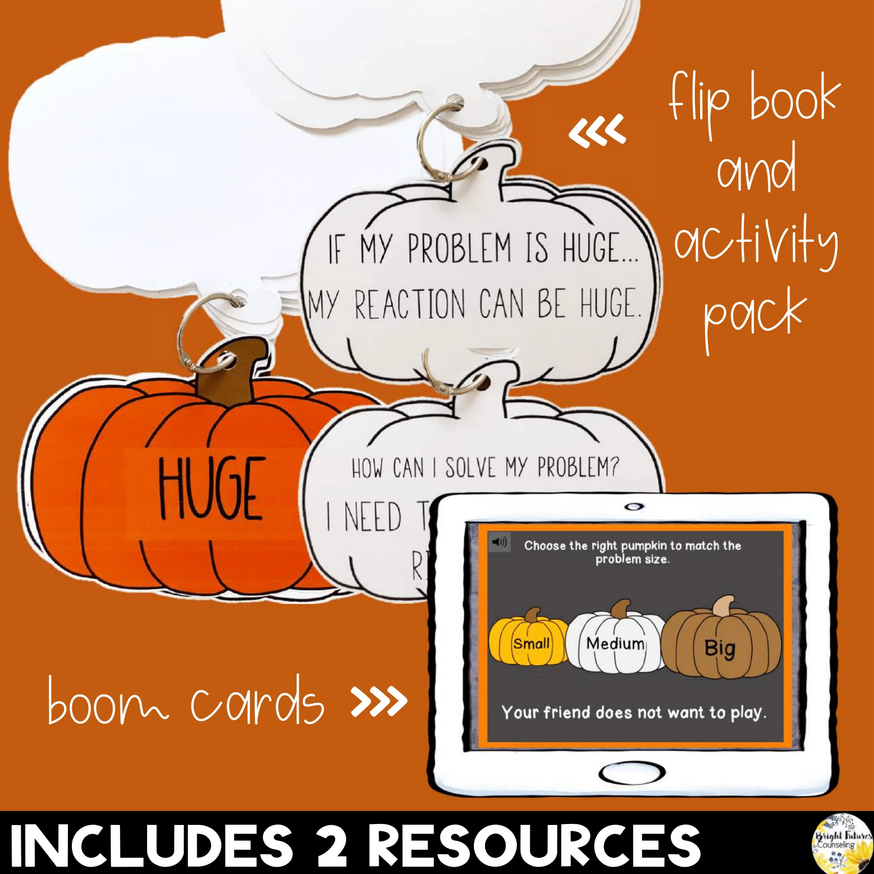Size of the Problem Pumpkins Fall Bundle + SEL Fall Boom Cards Digital Game - Image 2