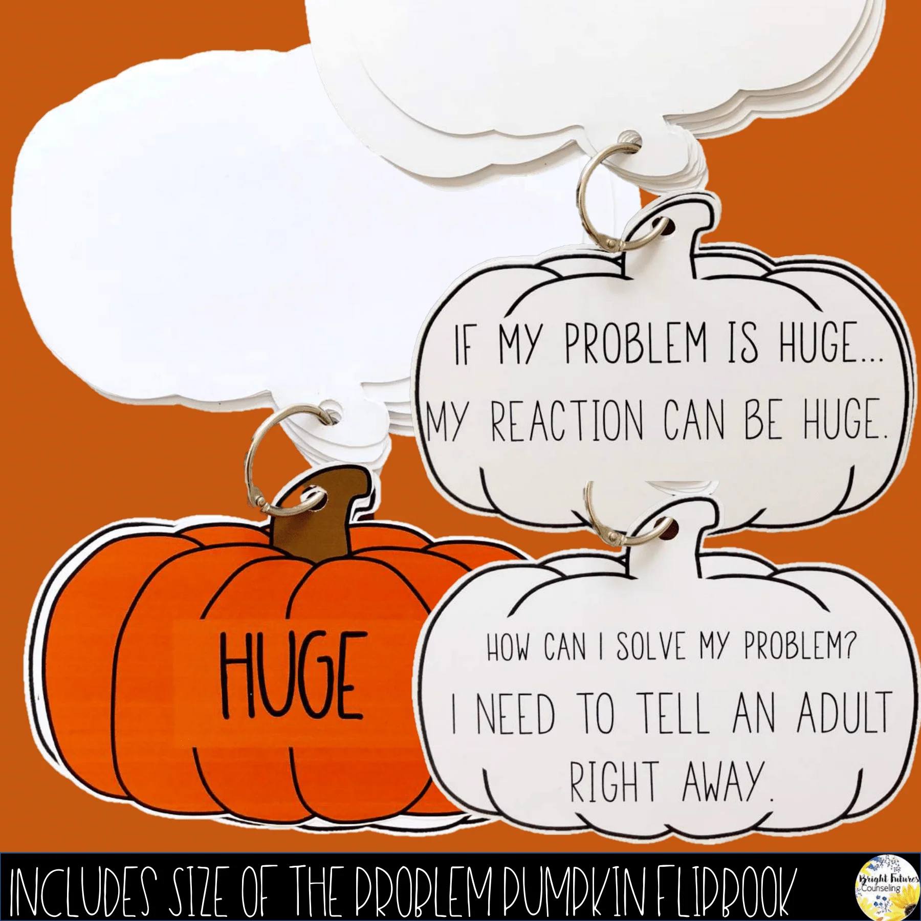 Size of the Problem Pumpkins Flip Book + Fall Themed Self-Regulation Activities - Image 4