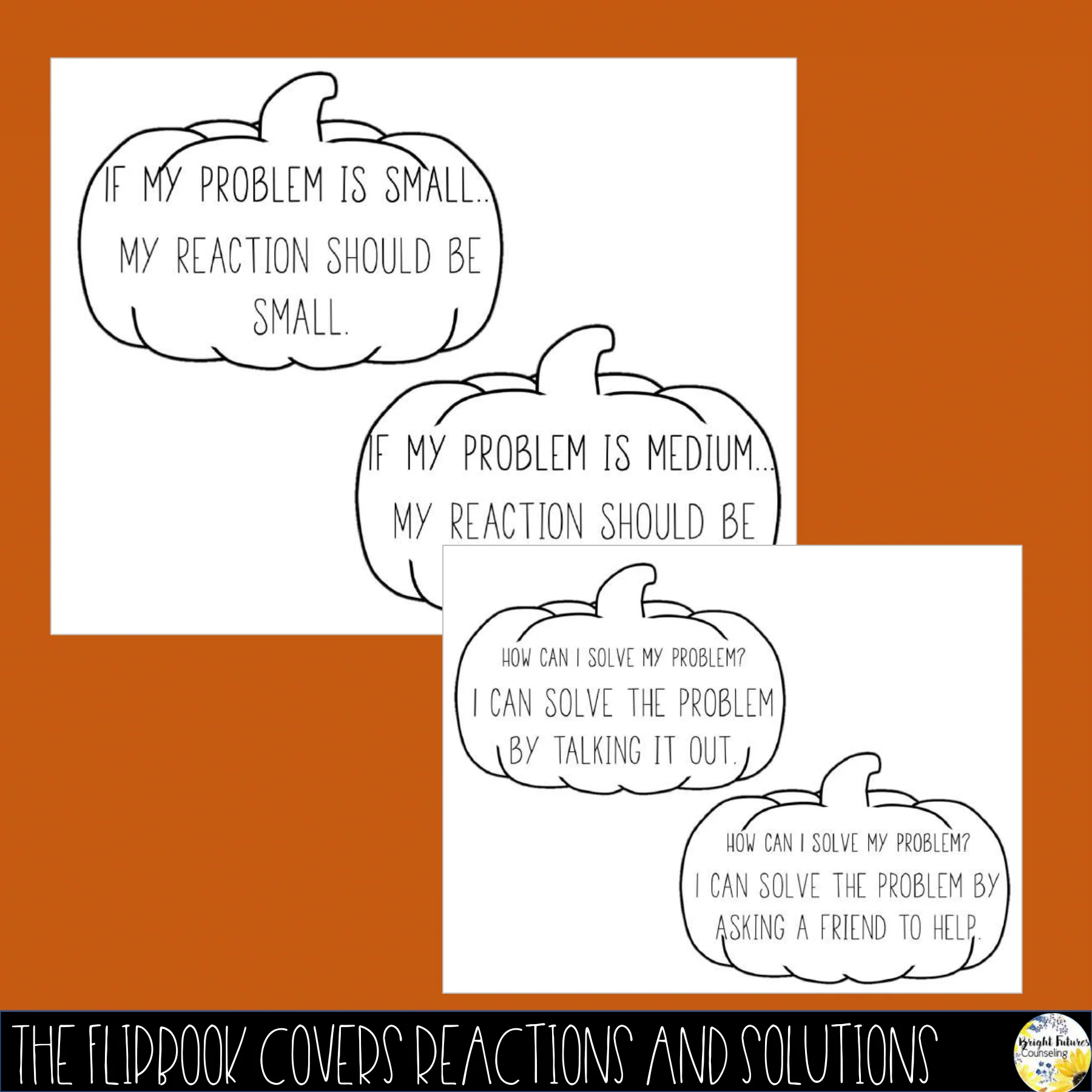 Size of the Problem Pumpkins Flip Book + Fall Themed Self-Regulation Activities - Image 5