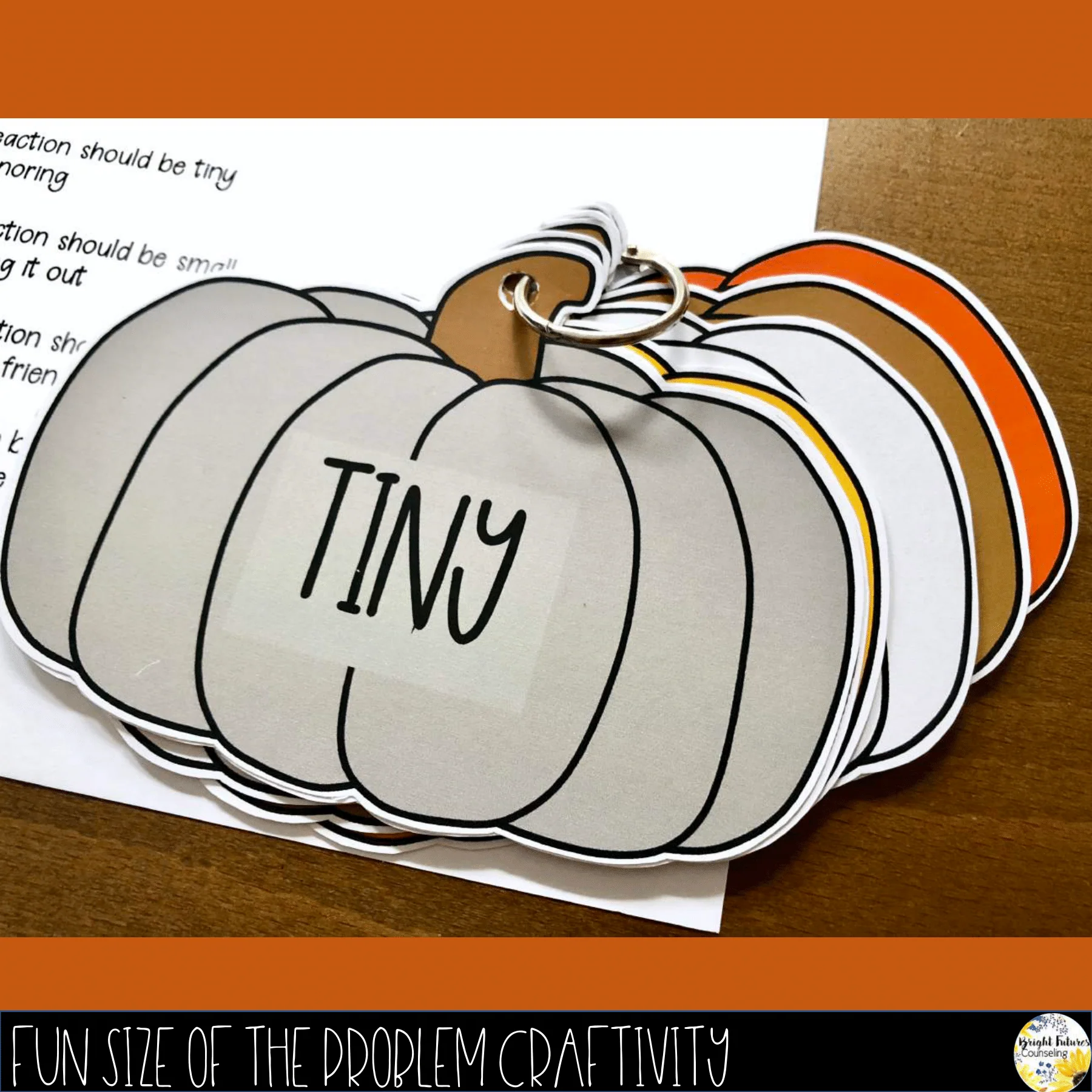Size of the Problem Pumpkins Flip Book + Fall Themed Self-Regulation Activities - Image 6