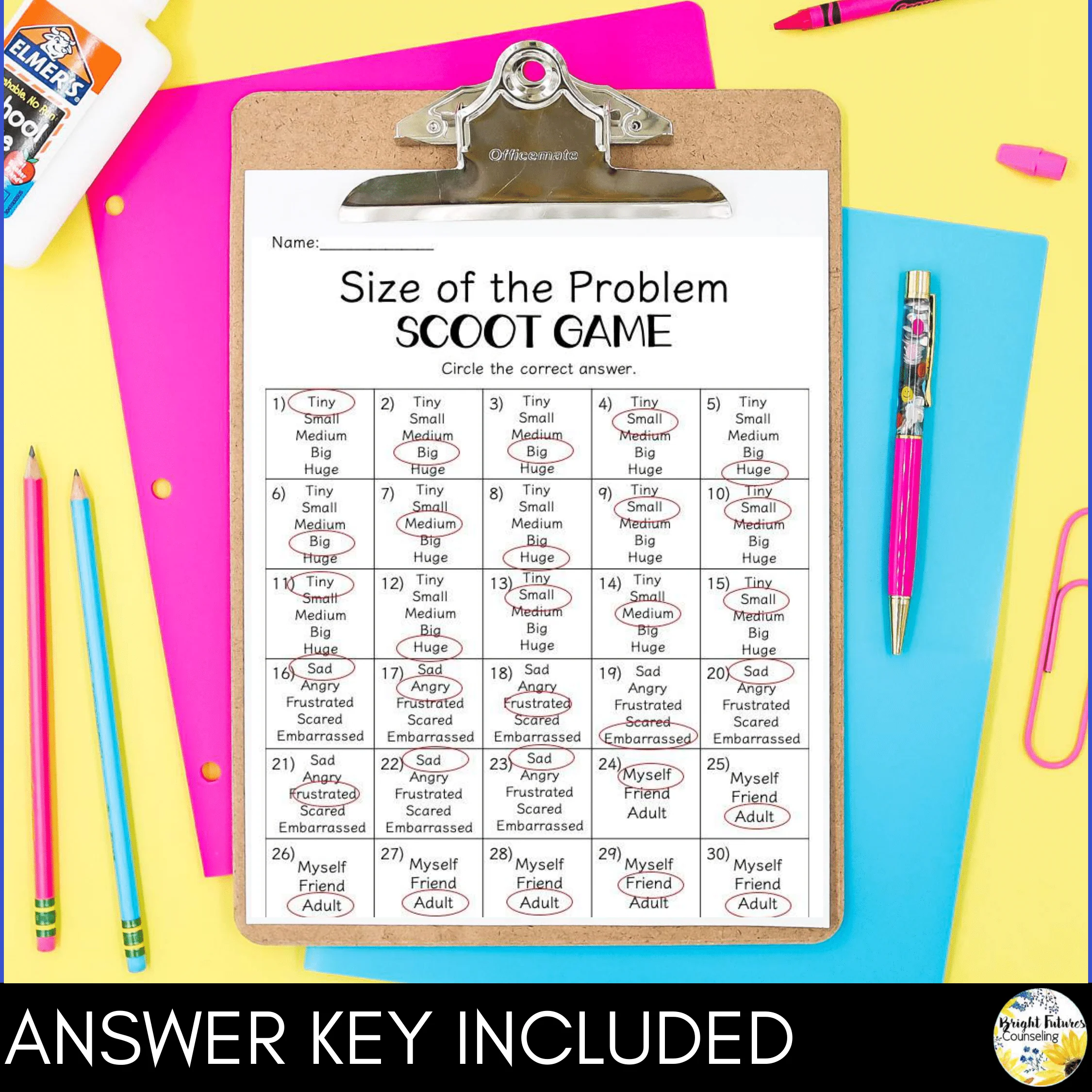 Size of the Problem Scoot Game School Counseling Game - Image 6