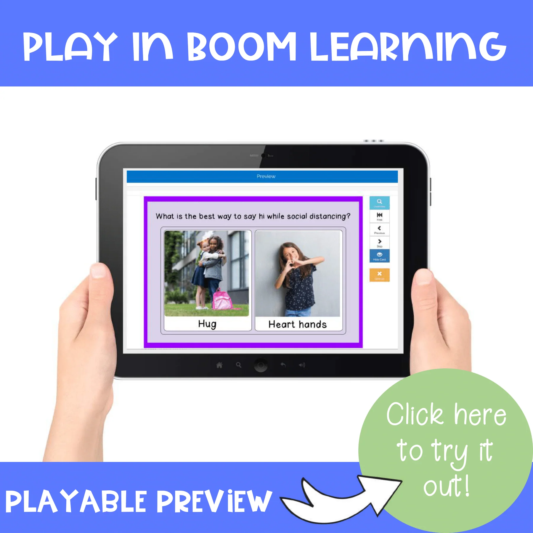 Social Distancing Greetings and Appropriate Mask Wearing Boom Cards COVID Safety - Image 2