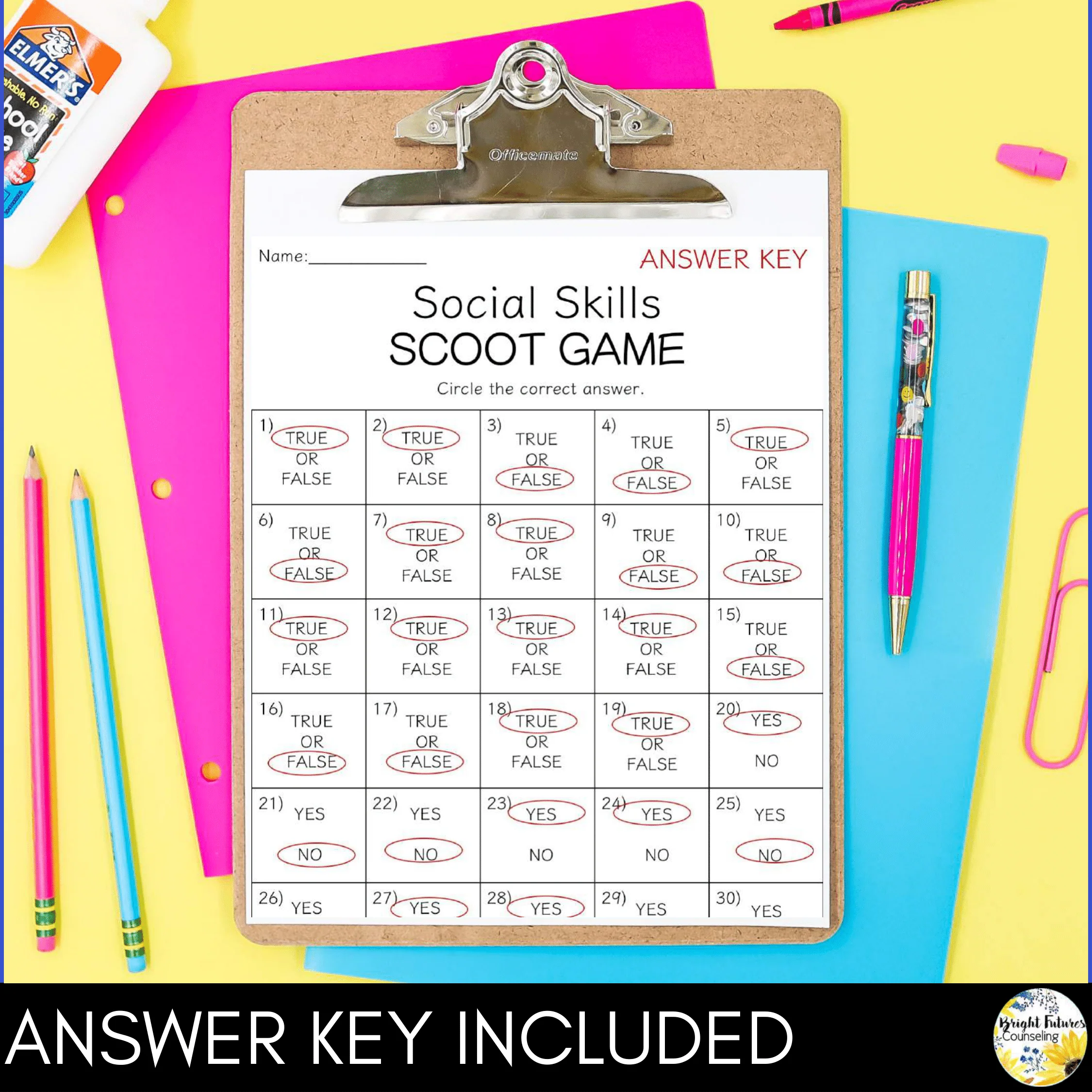 Social Skills Scoot Game Interactive Social Skills Game - Image 3