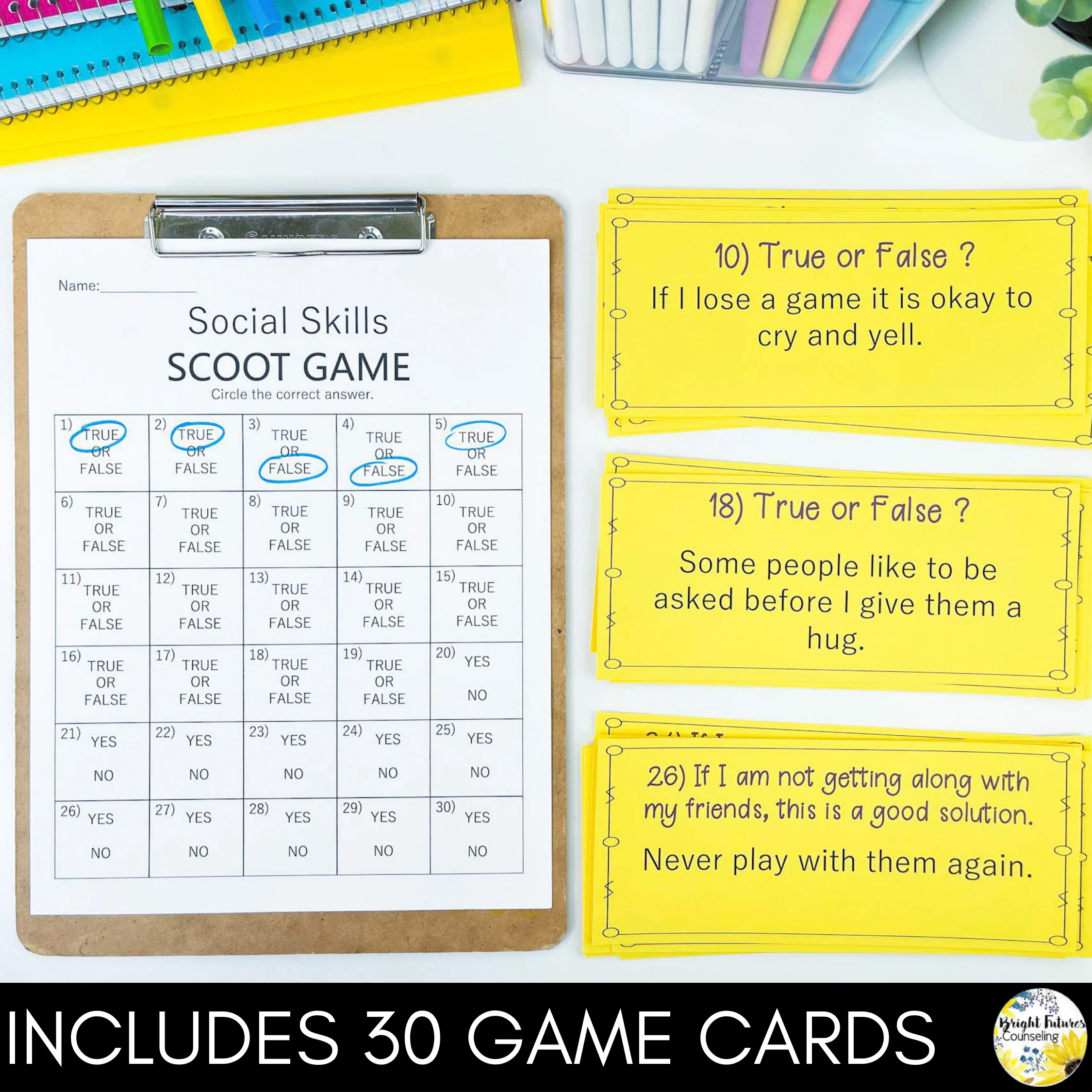 Social Skills Scoot Game Interactive Social Skills Game - Image 4