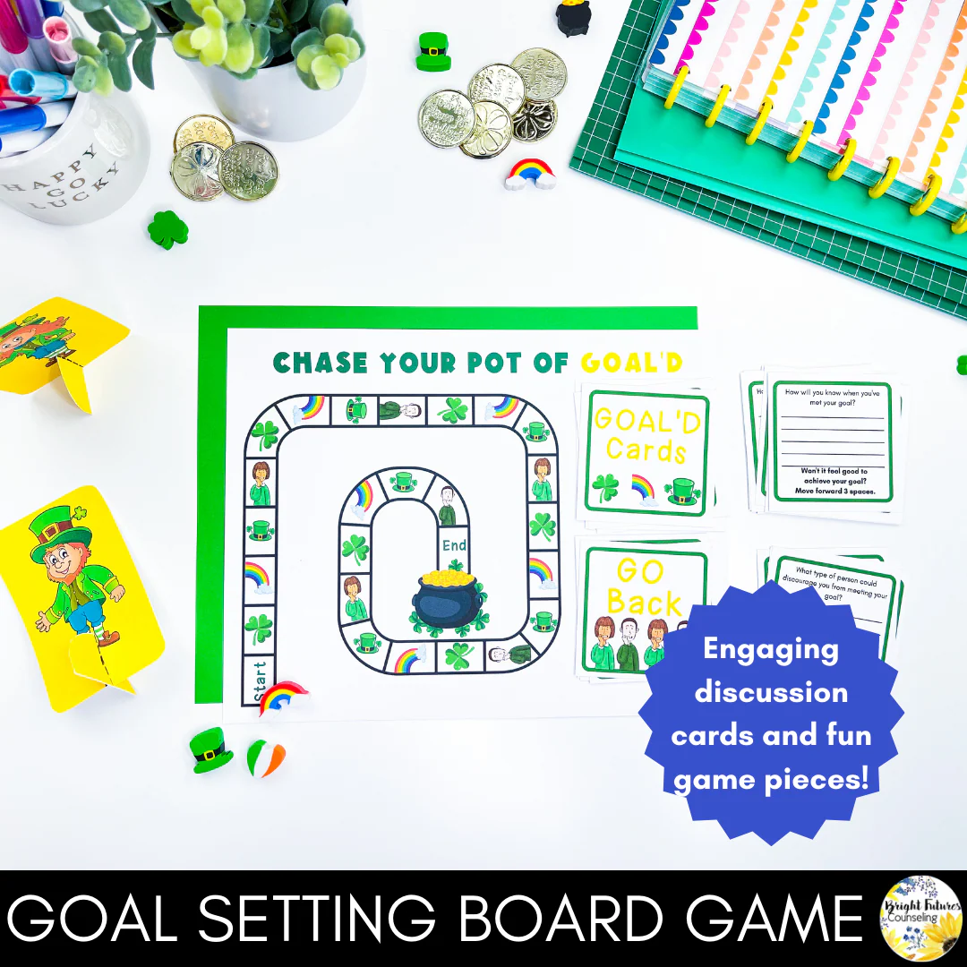 St. Patrick's Day Goal Setting Board Game - School Counseling Game - Image 2