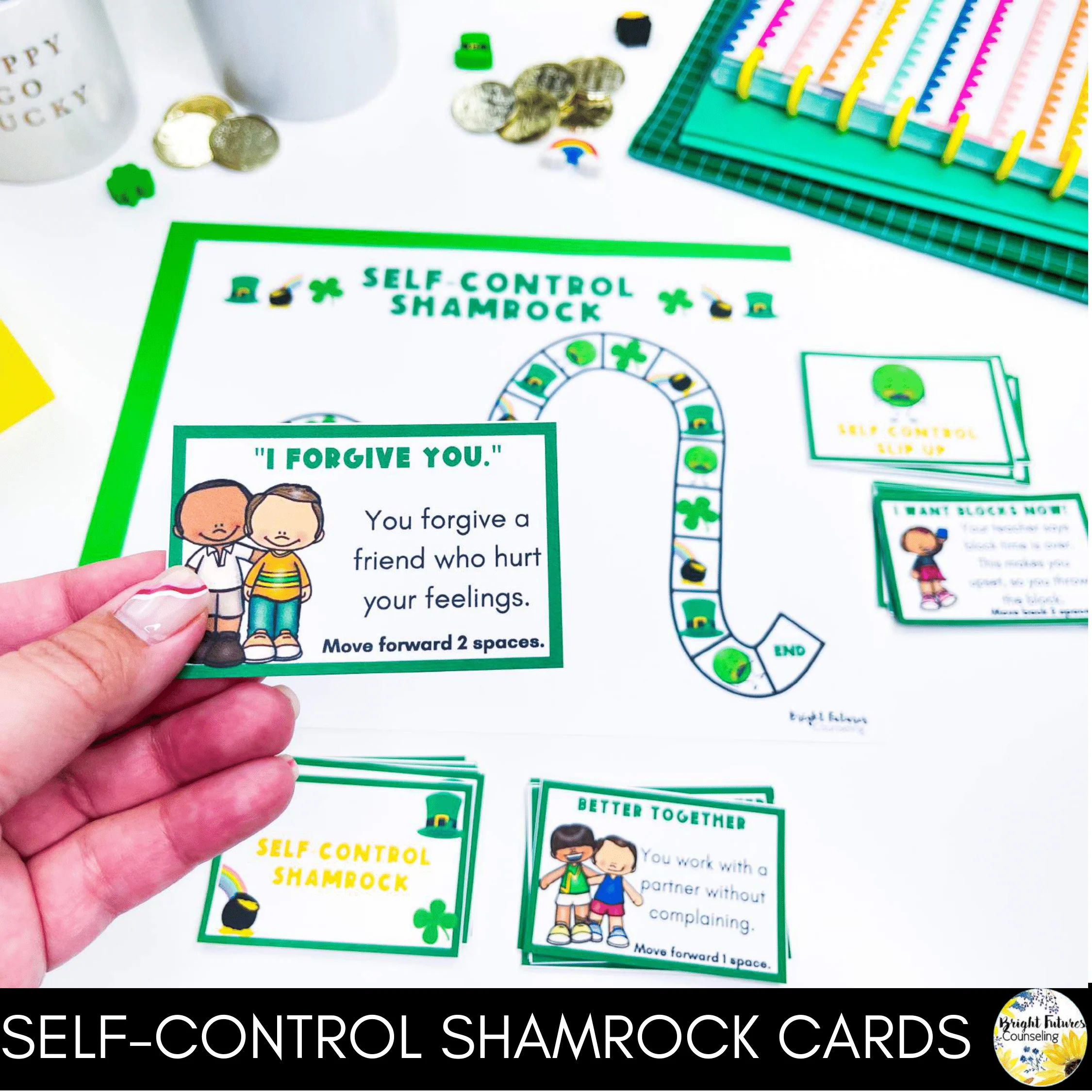 St. Patrick's Day Self-Control Board Game - School Counseling Activity - Image 5