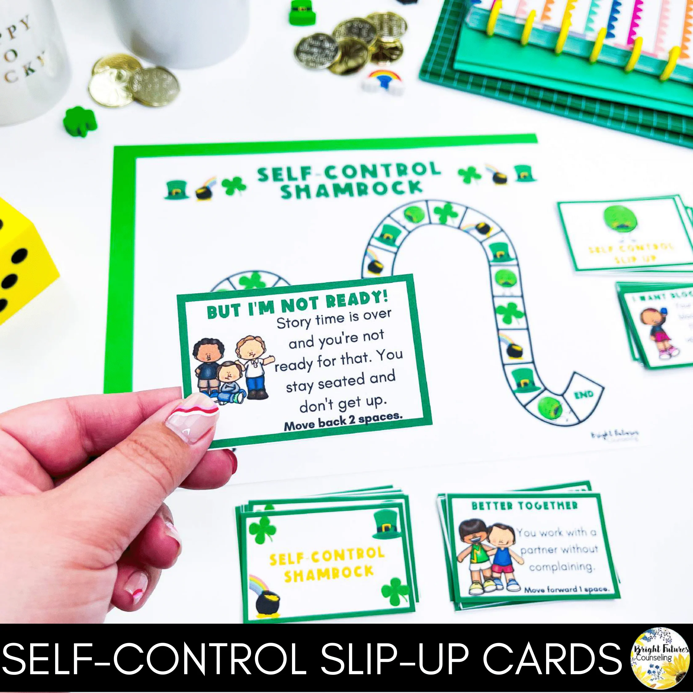 St. Patrick's Day Self-Control Board Game - School Counseling Activity - Image 6