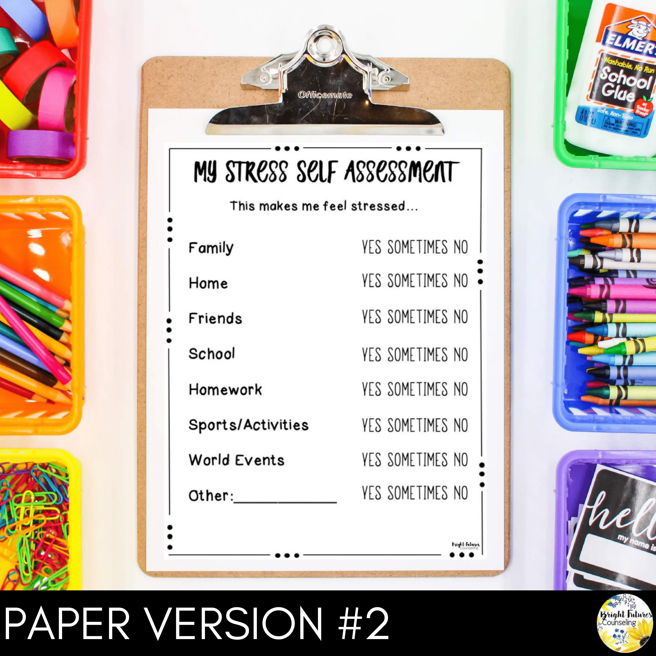 Stress Management School Counseling Self-Assessment - Image 3