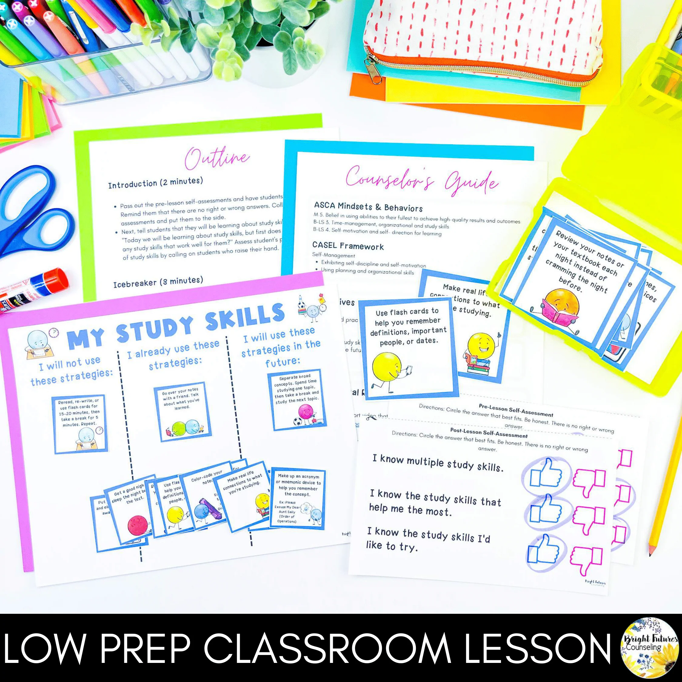 Study Skills Lesson for Social Emotional Learning & Elementary School Counseling - Image 11