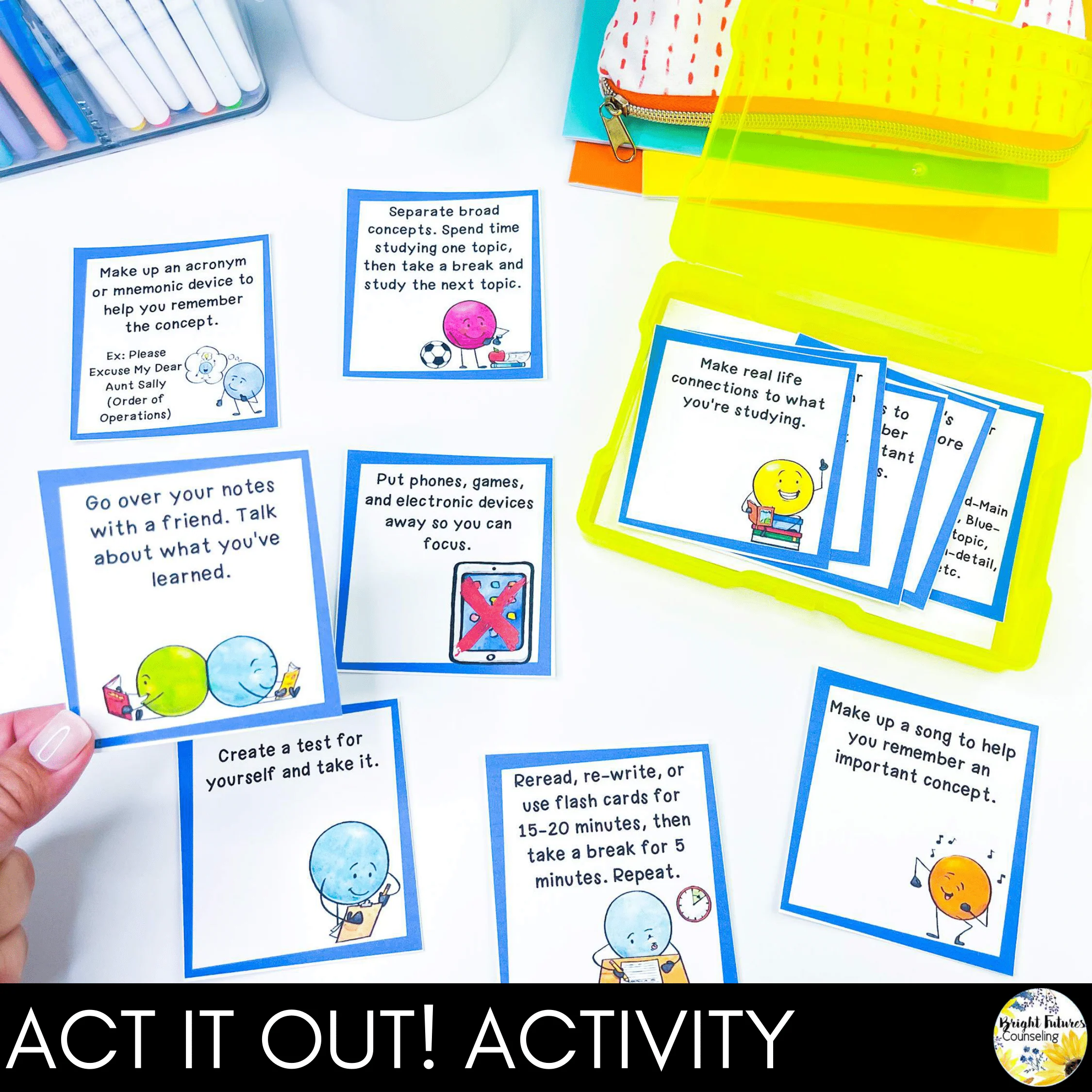 Study Skills Lesson for Social Emotional Learning & Elementary School Counseling - Image 5