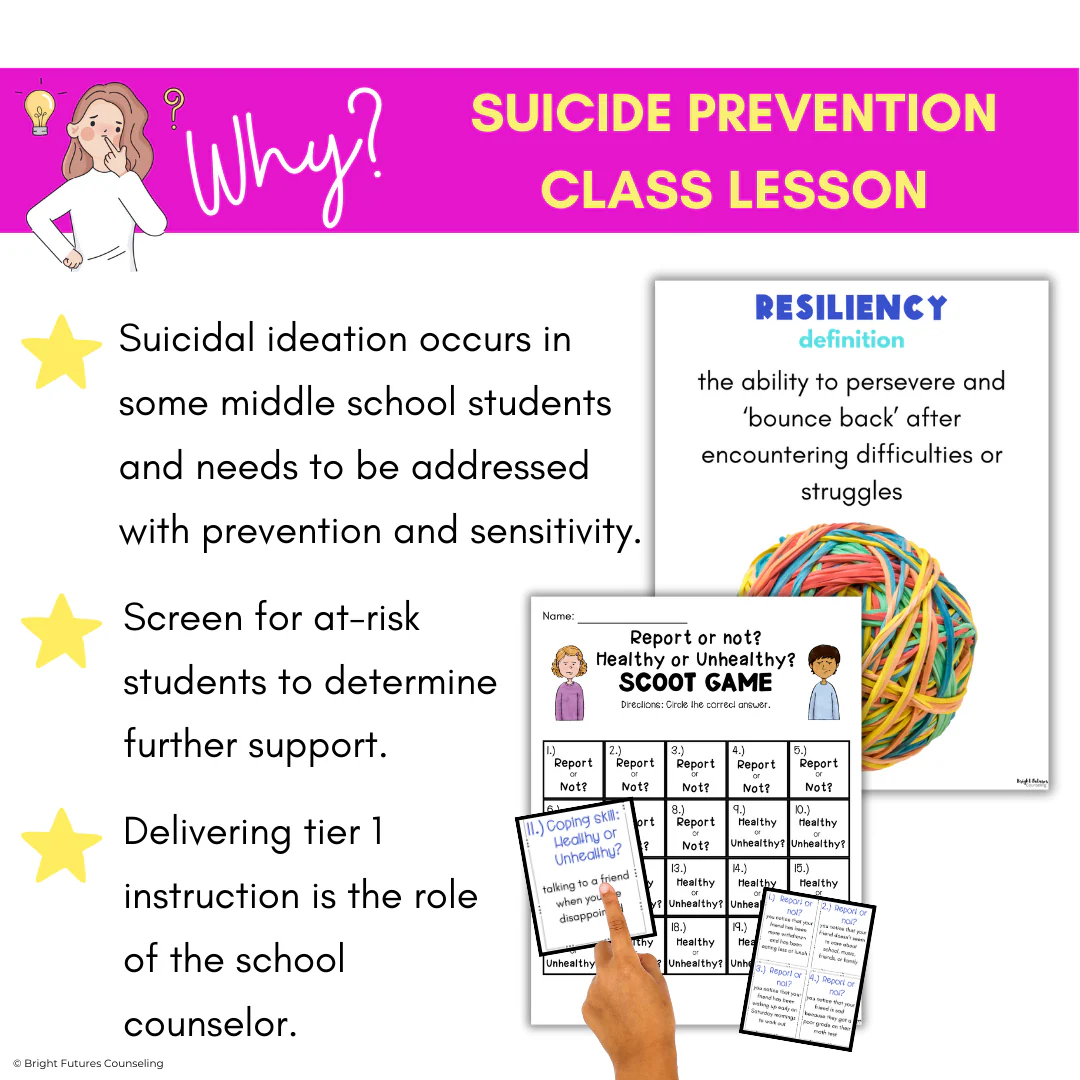 Suicide Prevention Lesson Middle School Counseling - Image 4