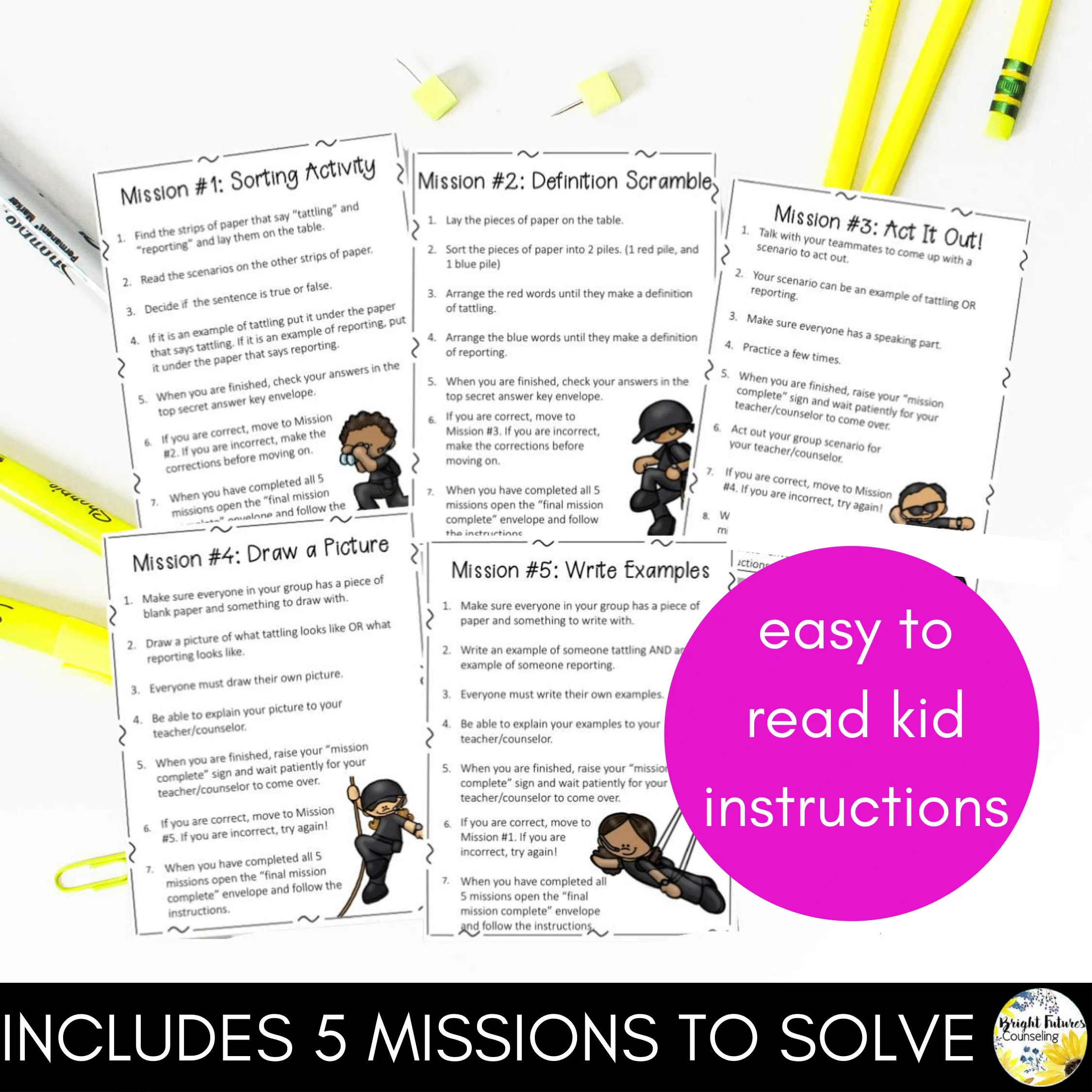 Tattling Vs Reporting Escape Room Guidance Lesson Mission Tattling Vs Reporting - Image 4
