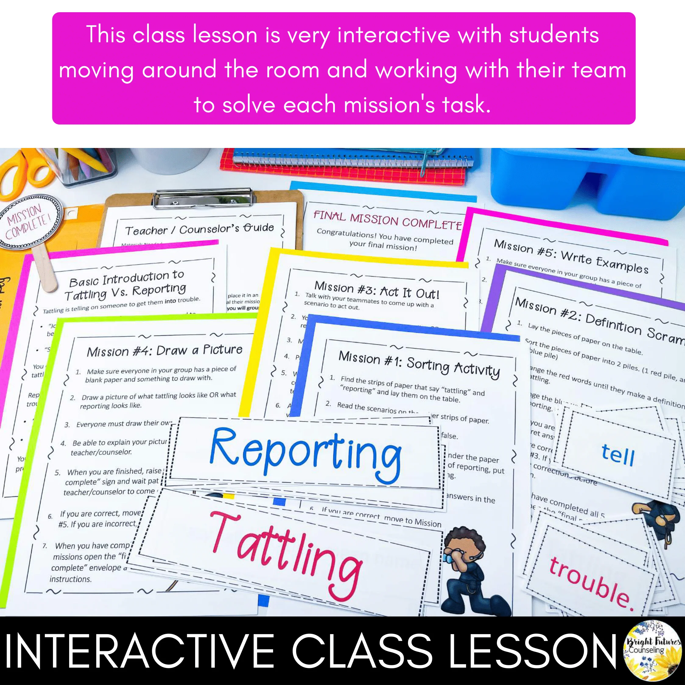 Tattling Vs Reporting Escape Room Guidance Lesson Mission Tattling Vs Reporting - Image 6