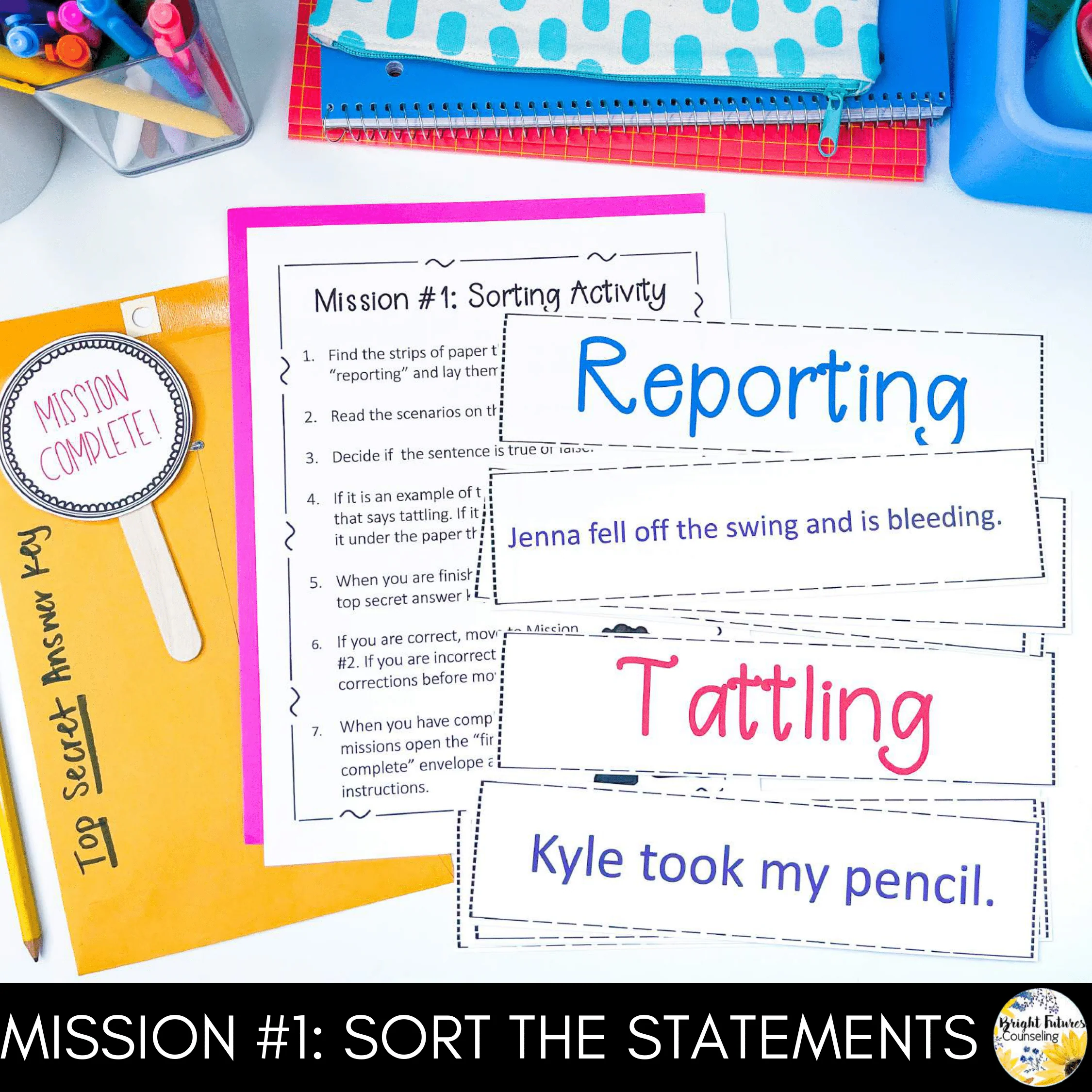 Tattling Vs Reporting Escape Room Guidance Lesson Mission Tattling Vs Reporting - Image 7