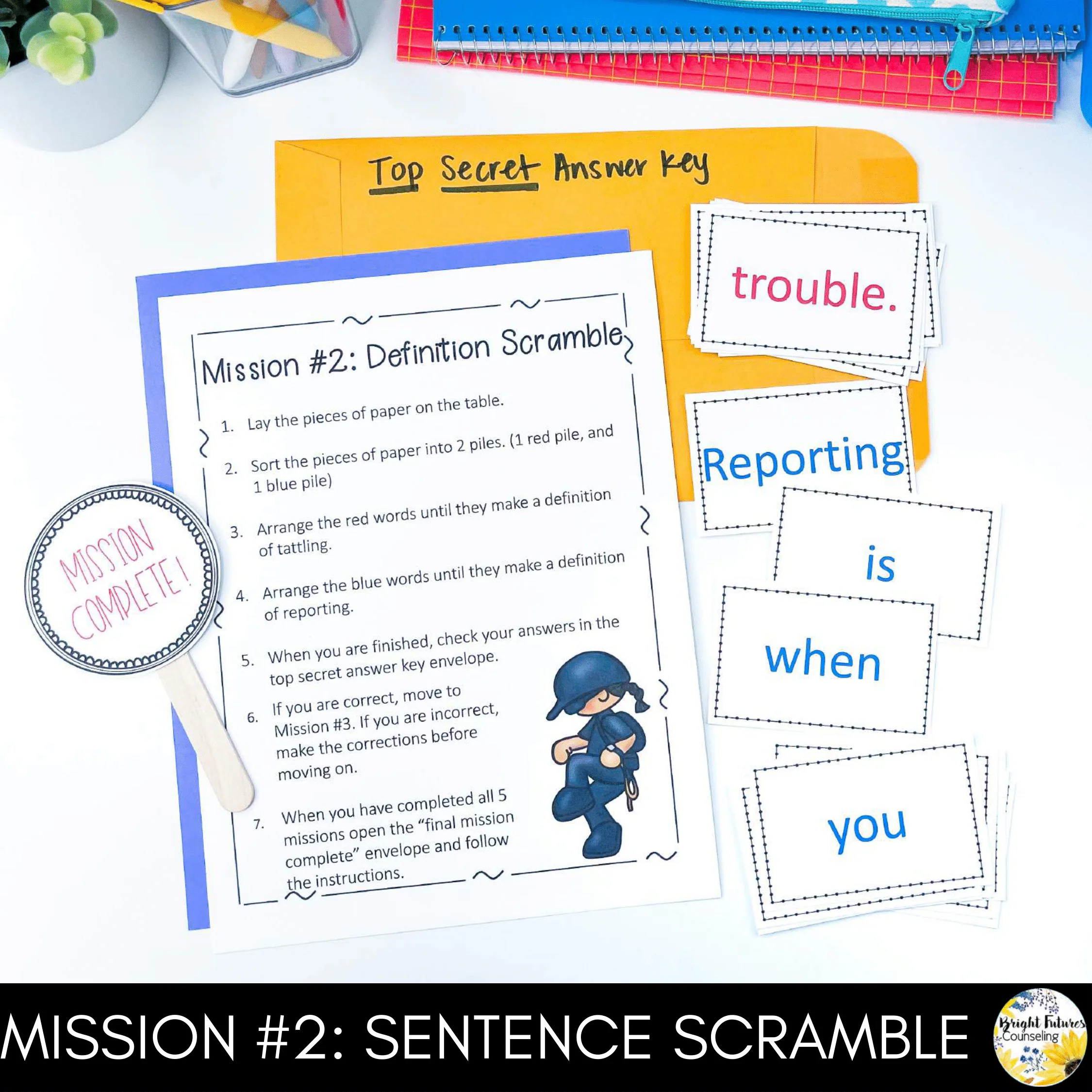 Tattling Vs Reporting Escape Room Guidance Lesson Mission Tattling Vs Reporting - Image 8