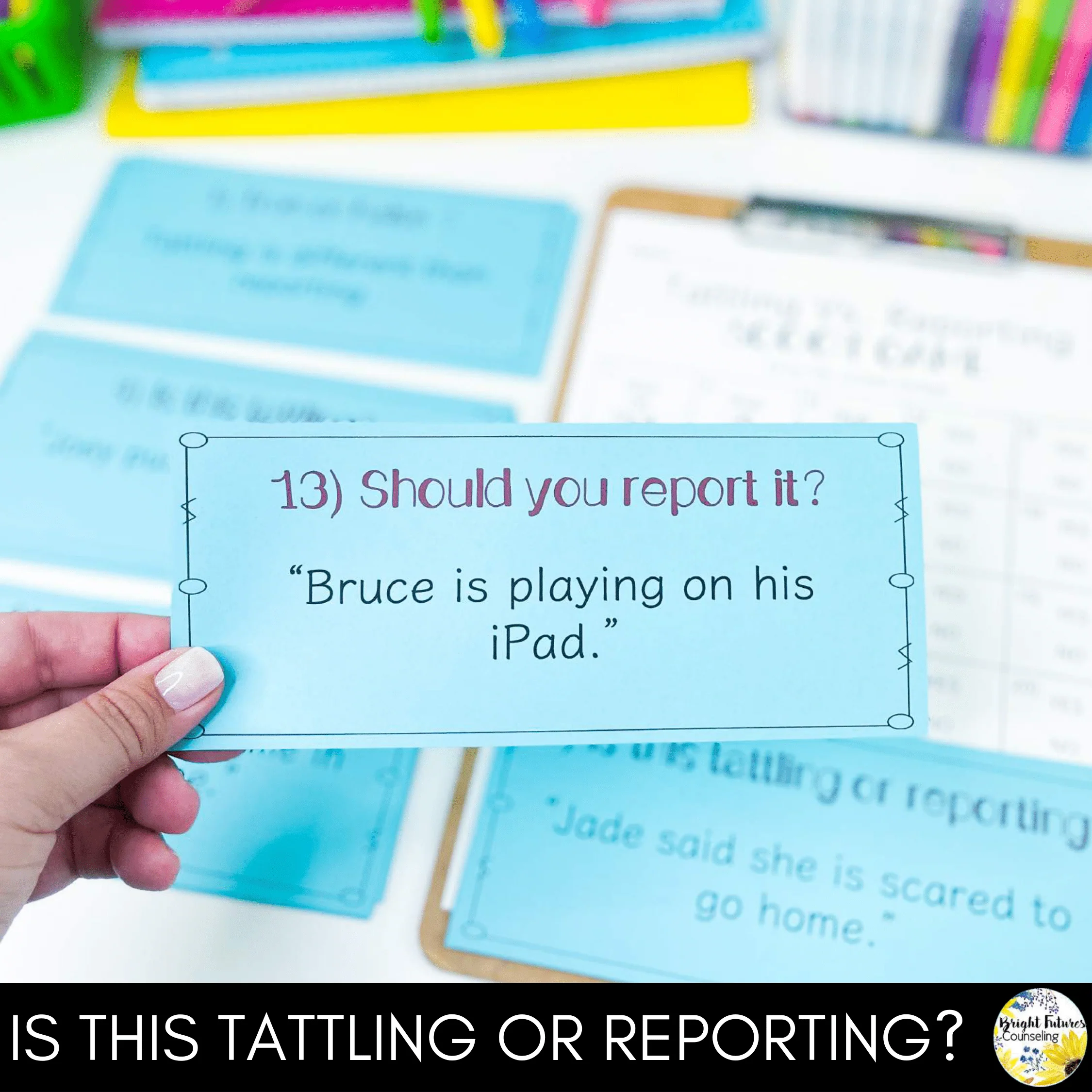 Tattling Vs Reporting Scoot Game School Counseling Game - Image 6