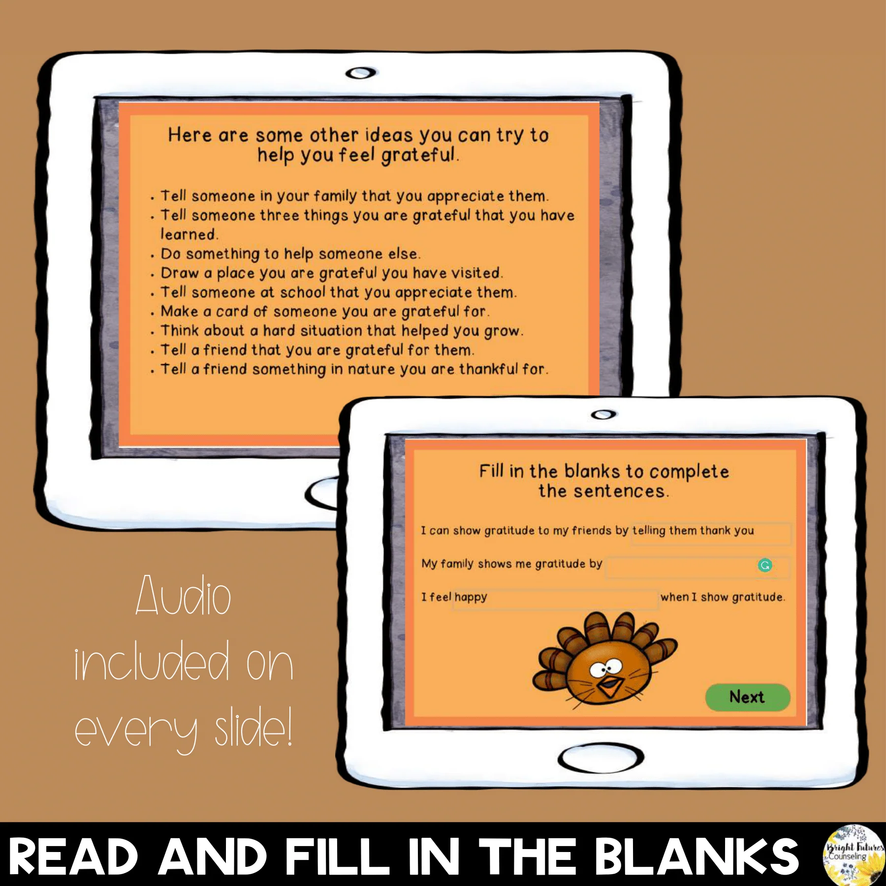Thanksgiving Gratitude Boom Cards - Distance Learning Gratitude Activity - Image 6