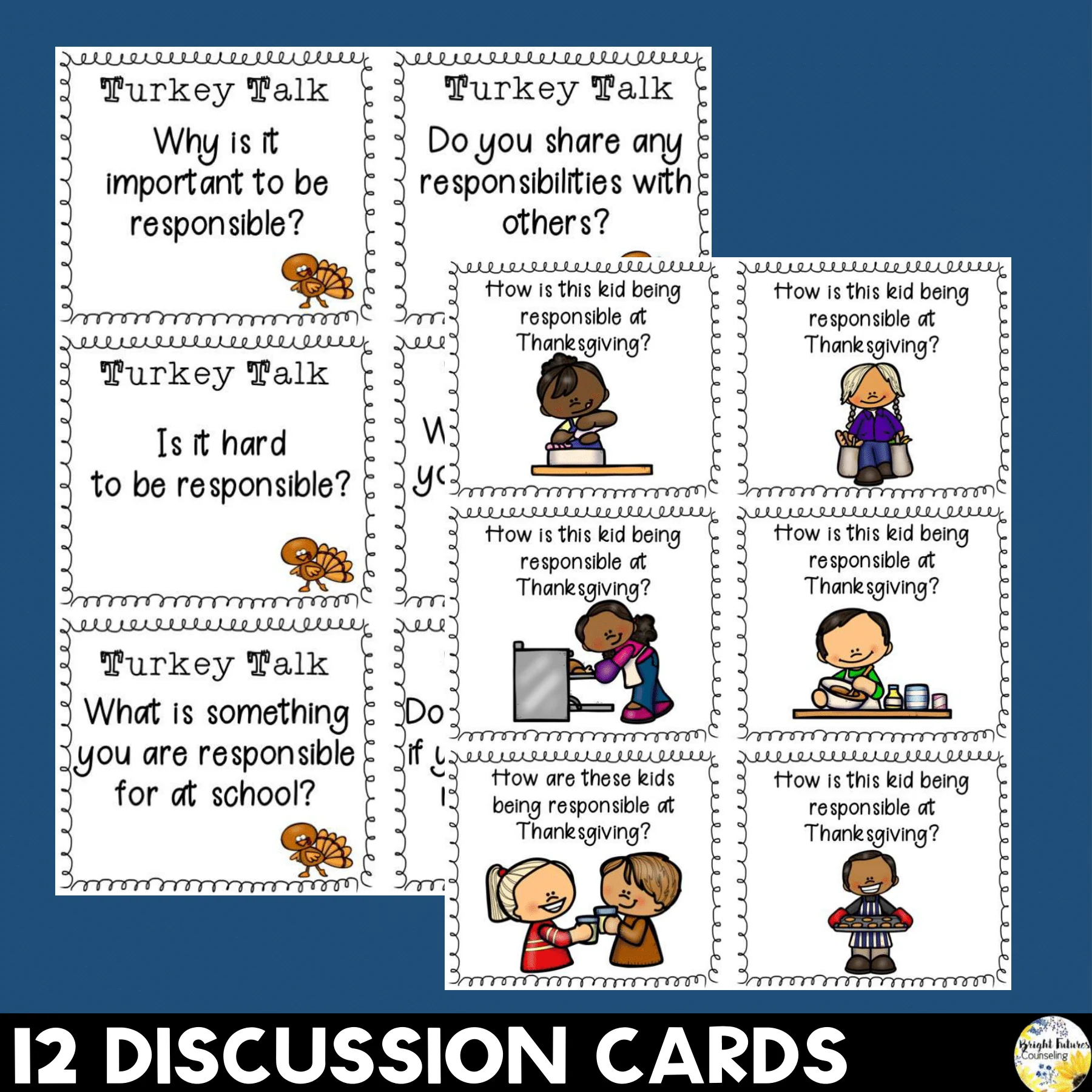 Thanksgiving Responsibility Bundle + Distance Learning SEL Boom Cards - Image 6