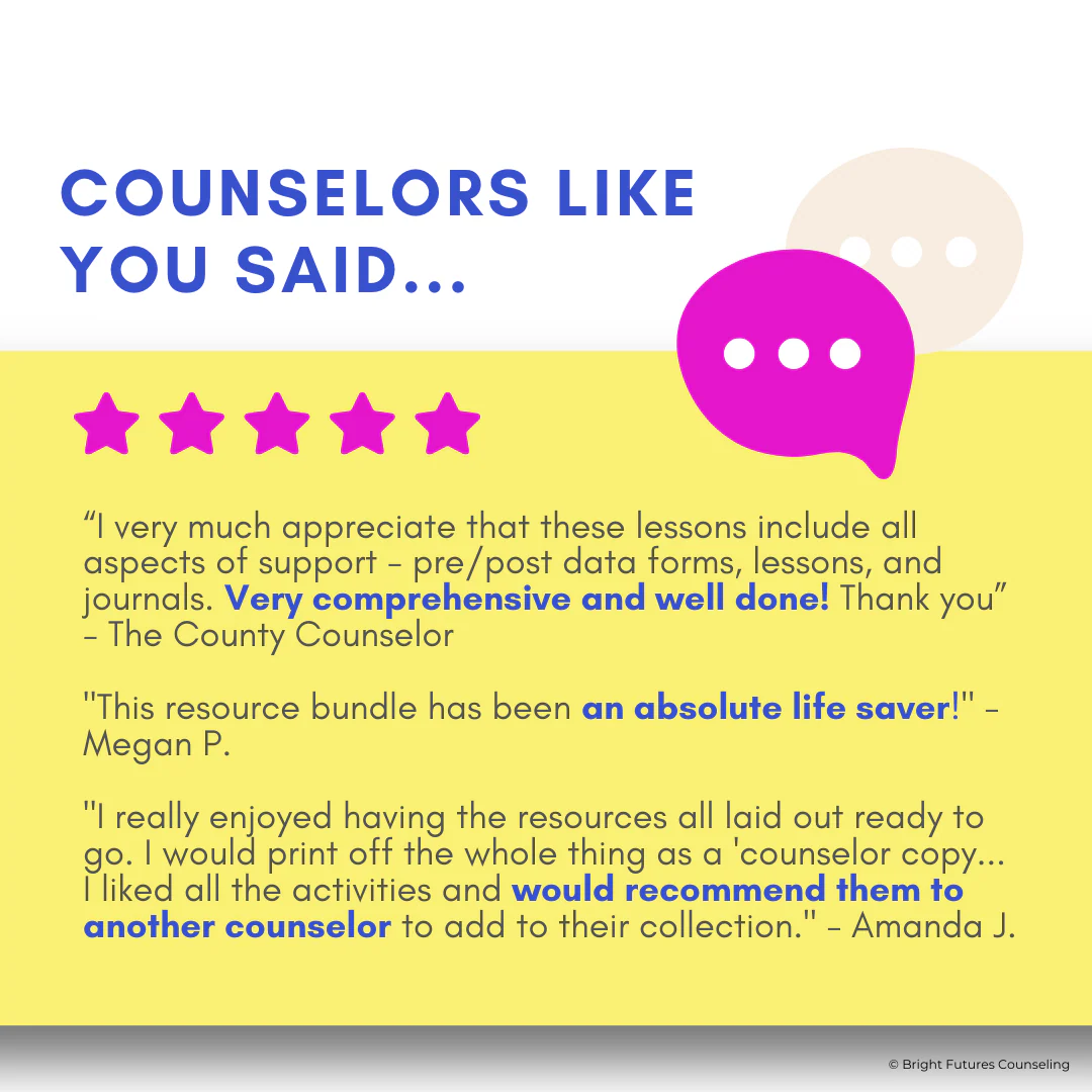 3 Tier Comprehensive Counseling Curriculum with Lessons, Groups, and Individual - Image 11