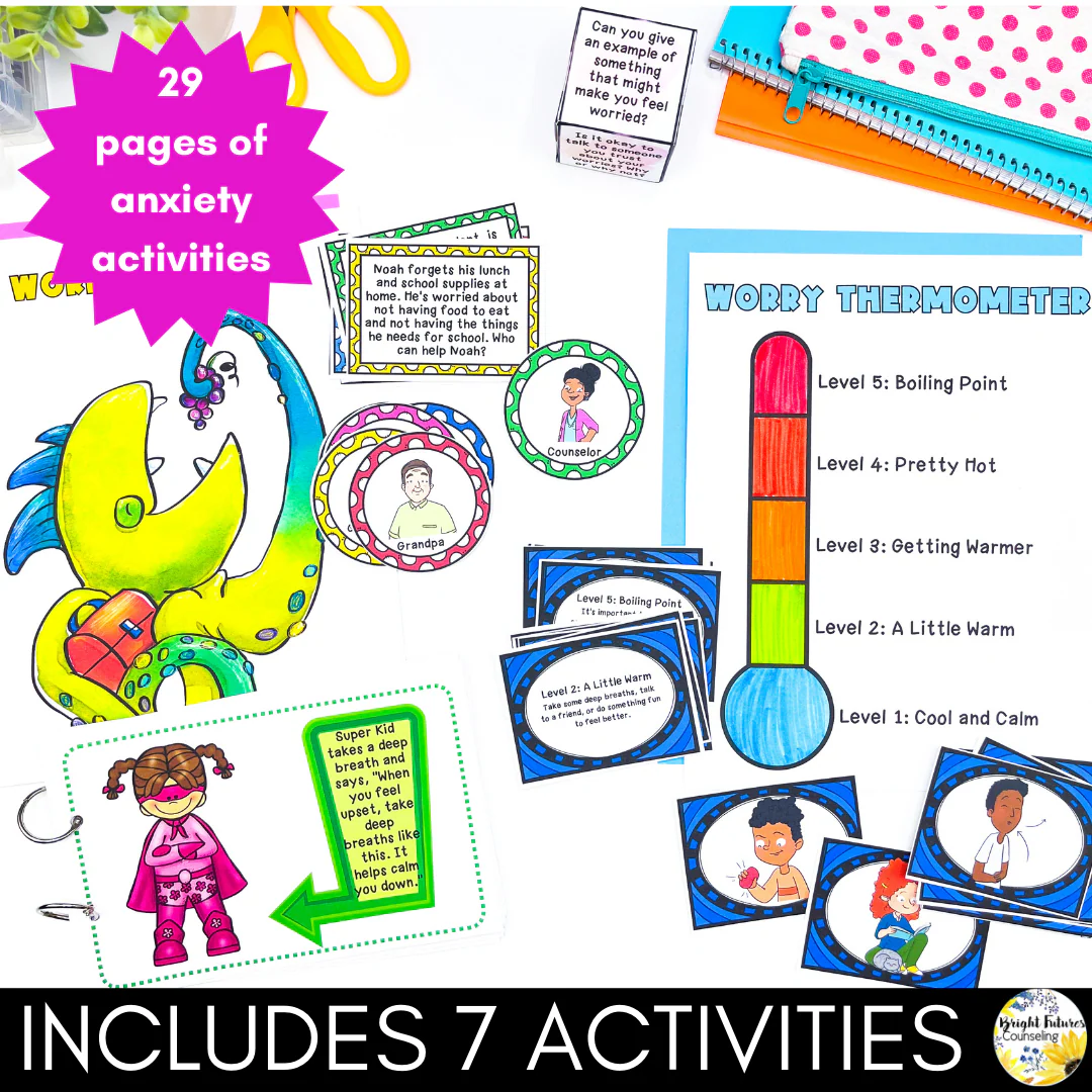 Worry and Anxiety Management - Coping Skills Activities for Primary Grades - Image 3