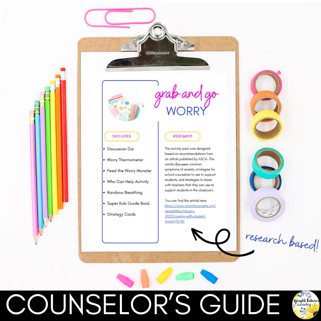 Worry and Anxiety Management - Coping Skills Activities for Primary Grades - Image 4