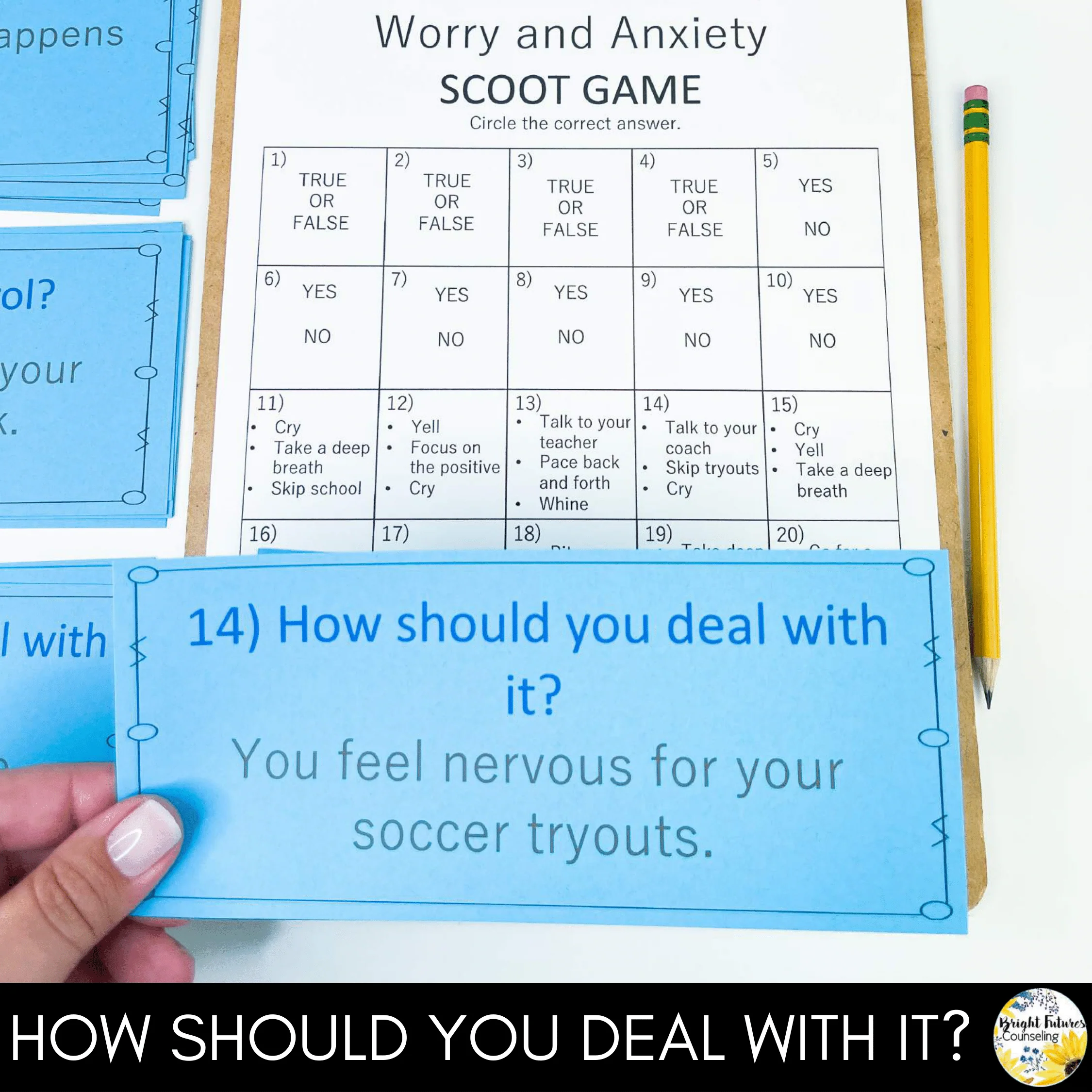 Worry and Anxiety Counseling Scoot Game | Learn to Cope with Stress & Anxiety - Image 7